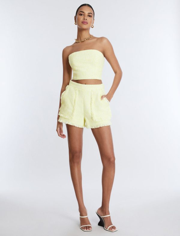 Bcbg Strapless Boucle Crop Top - Image 6