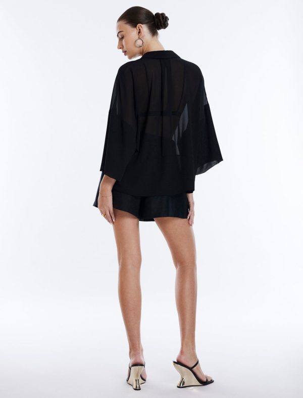 Bcbg Button-Up Batwing Top - Image 4