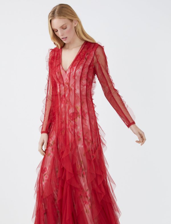 Bcbg Aleks Ruffle Evening Gown - Image 3