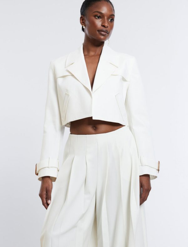 Bcbg Cropped Trench Jacket - Image 6