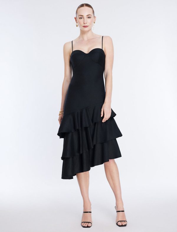 Bcbg Esme Asymmetrical Ruffle Dress