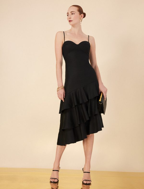 Bcbg Esme Asymmetrical Ruffle Dress - Image 2