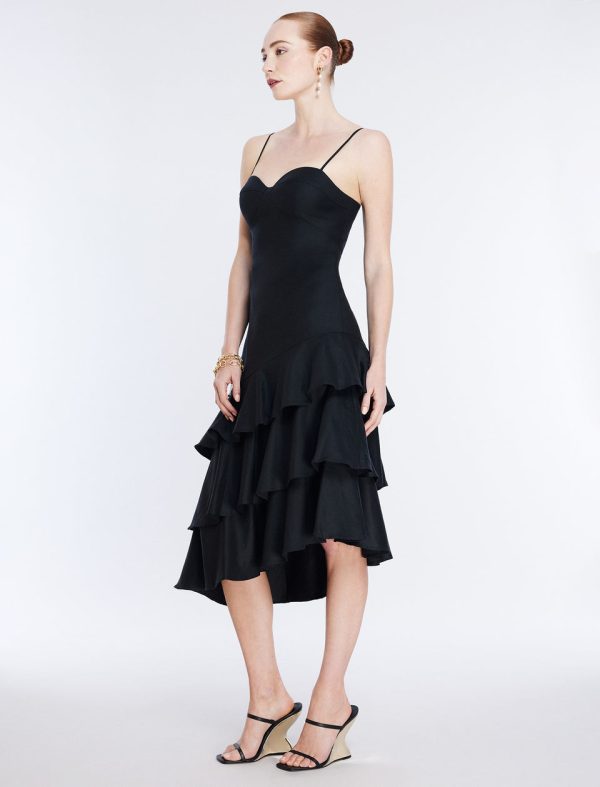 Bcbg Esme Asymmetrical Ruffle Dress - Image 3