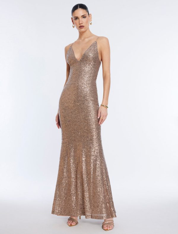 Bcbg Jiona Sequined Evening Gown