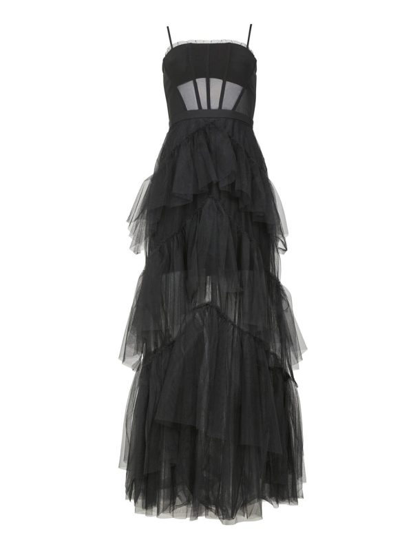 Bcbg Oly Tiered Ruffle Tulle Evening Gown - Image 7