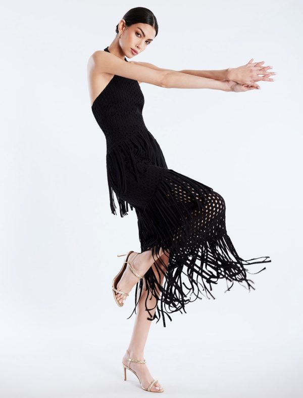 Bcbg Maci Lace Fringe Midi Dress - Image 2