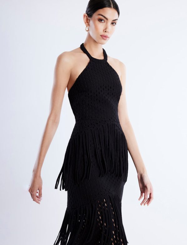 Bcbg Maci Lace Fringe Midi Dress - Image 3