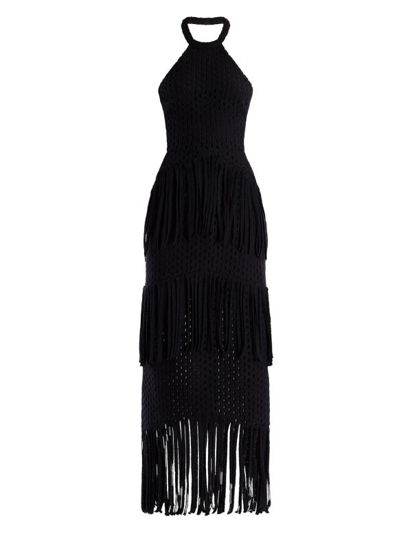 Bcbg Maci Lace Fringe Midi Dress - Image 7