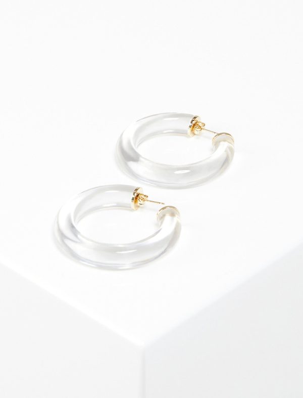 Bcbg Chunky Acrylic Hoop Earrings - Image 2