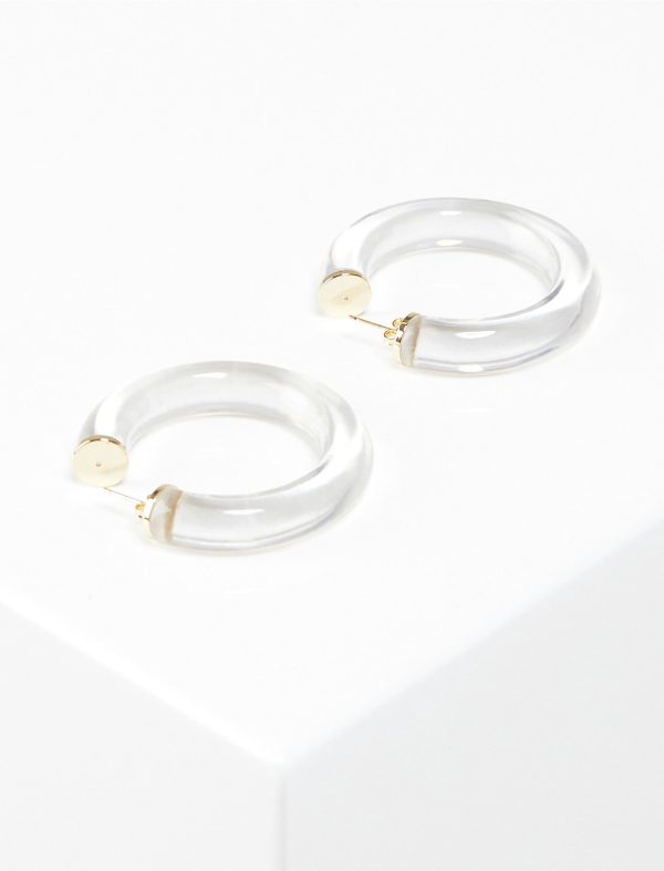 Bcbg Chunky Acrylic Hoop Earrings - Image 3