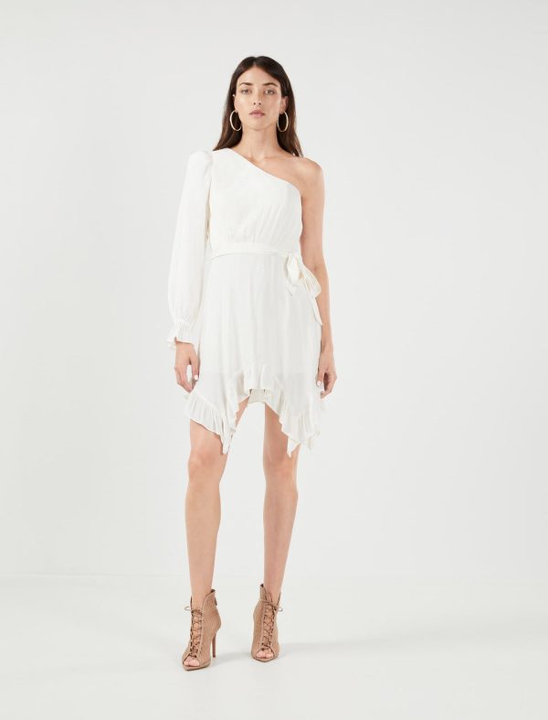 Bcbg Joanne One Shoulder Evening Mini Dress