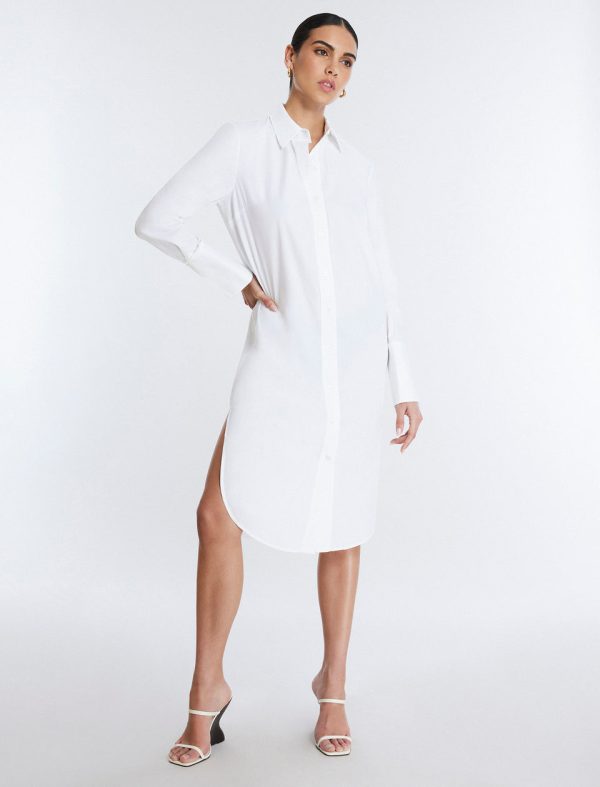 Bcbg Cotton Poplin Shirt Dress