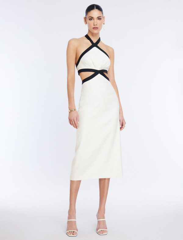 Bcbg Lula Contrast Trim Midi Dress