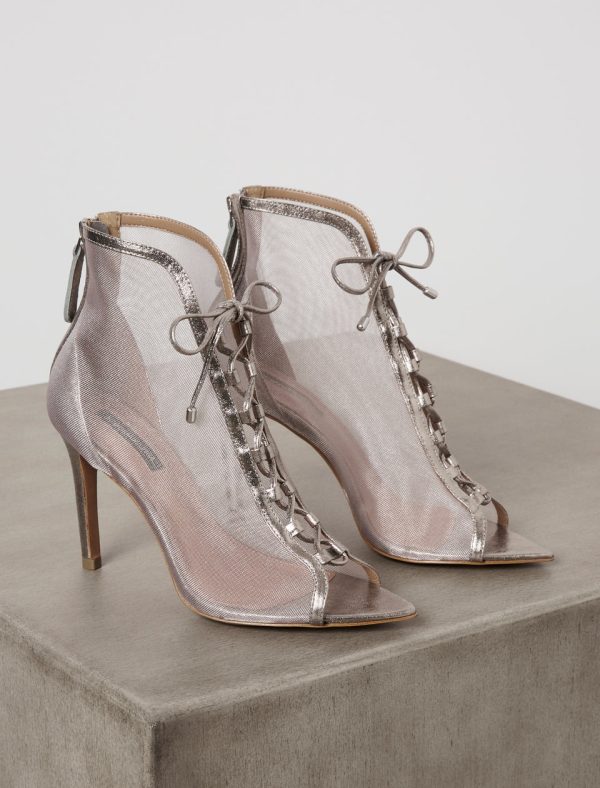 Bcbg Ellise Mesh Lace-Up Bootie