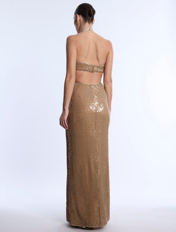 Bcbg 2025 Sequin Cutout Halter Gown - Image 2