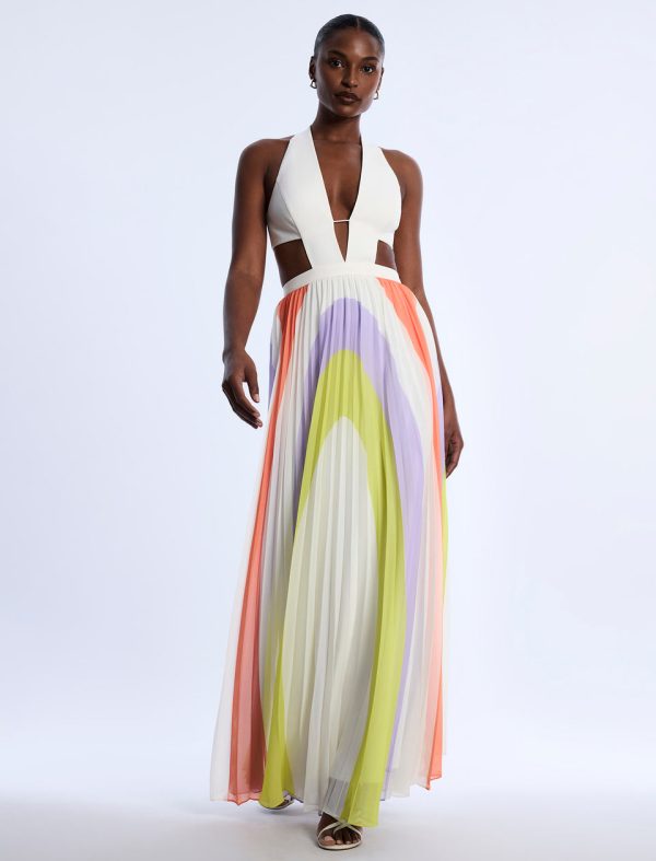 Bcbg 2025 Printed Pleated Cutout Dress - Image 5