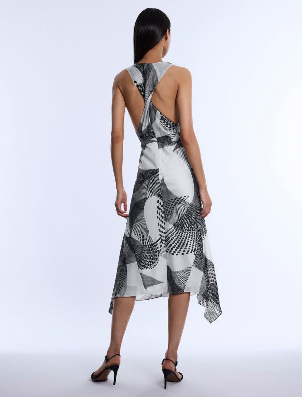 Bcbg 2025 Printed Cowl Halter Dress - Image 2