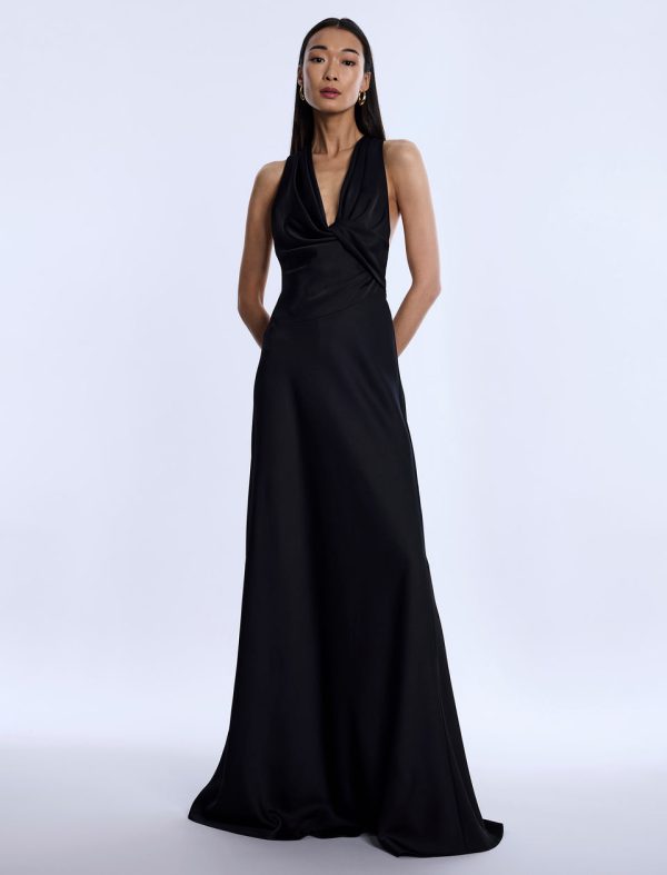 Bcbg 2025 Cowl Neck Halter Gown