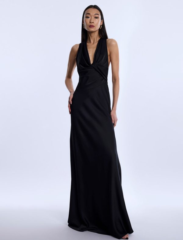 Bcbg 2025 Cowl Neck Halter Gown - Image 4