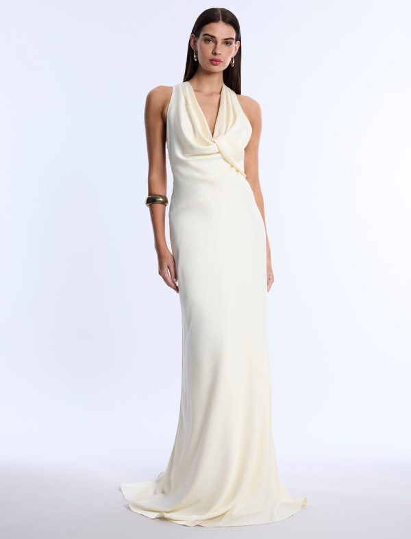 Bcbg 2025 Cowl Neck Halter Gown