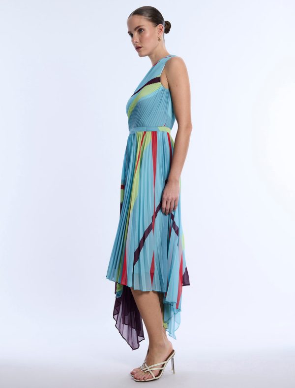 Bcbg 2025 Printed Pleated Dress - Image 3