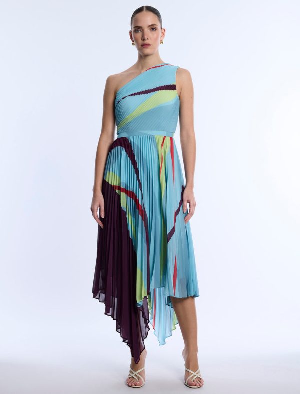 Bcbg 2025 Printed Pleated Dress - Image 5