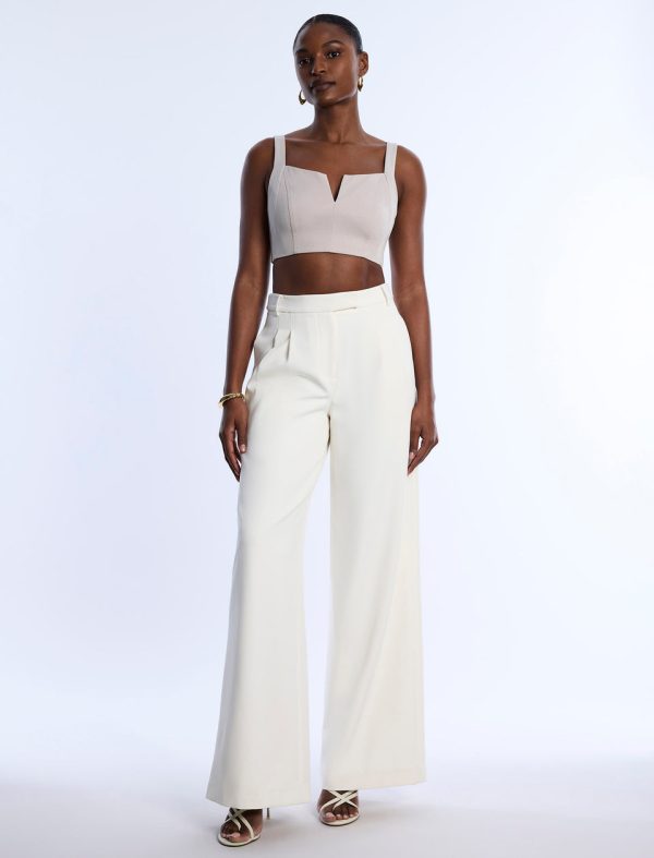 Bcbg 2025 Pleat Front Wide Leg Pant