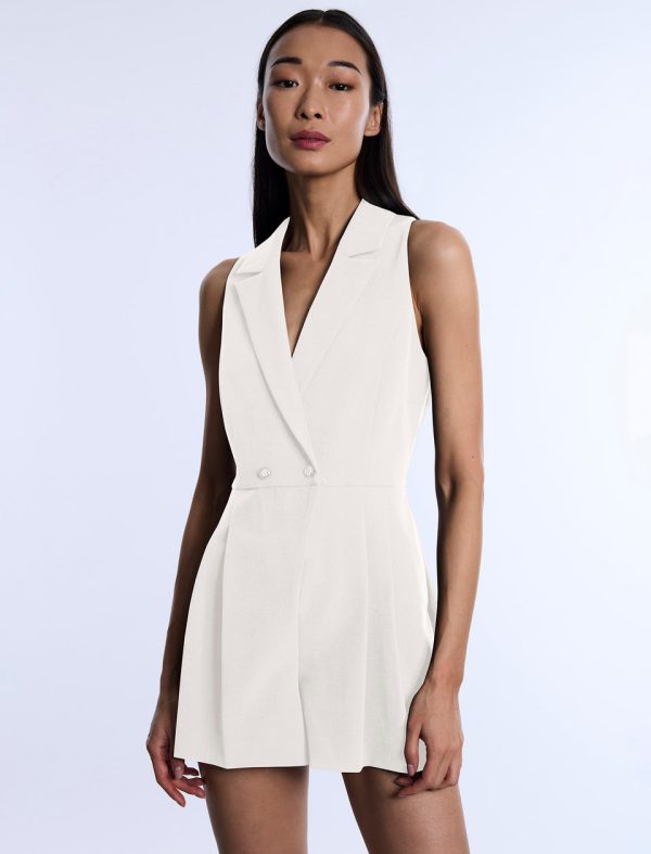 Bcbg 2025 Tailored Sleeveless Romper - Image 5