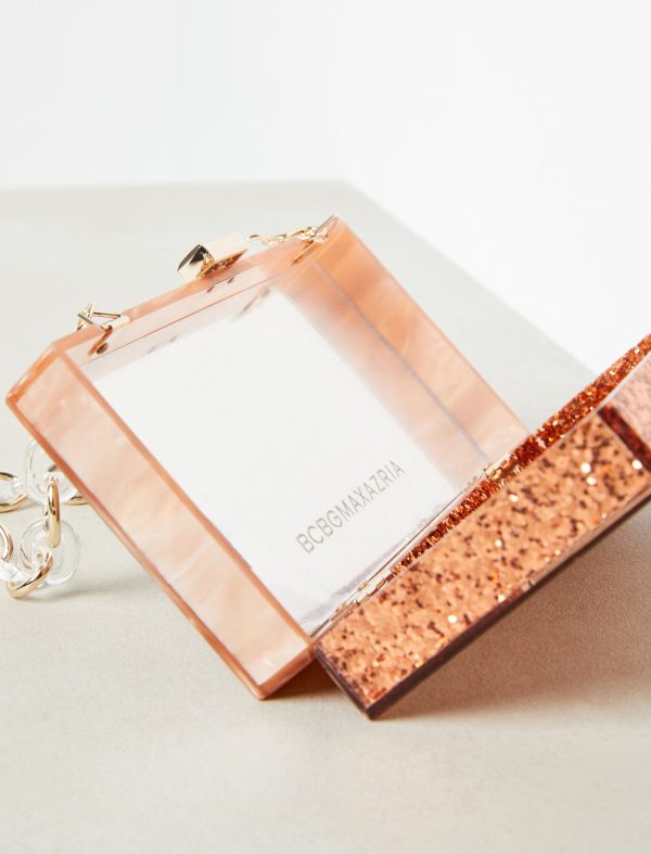 Bcbg Claudia Two-Tone Evening Bag - Rose Gold - Image 4