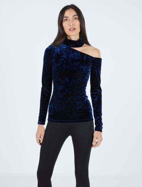 Bcbg Cold Shoulder Turtleneck Top