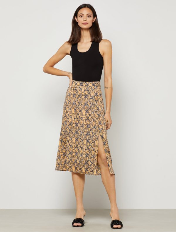 Bcbg Maxi Skirt A-Line Snakeskin