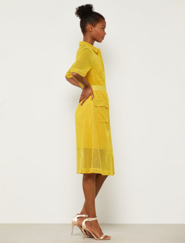 Bcbg Collared Belted Midi Dress - Image 7