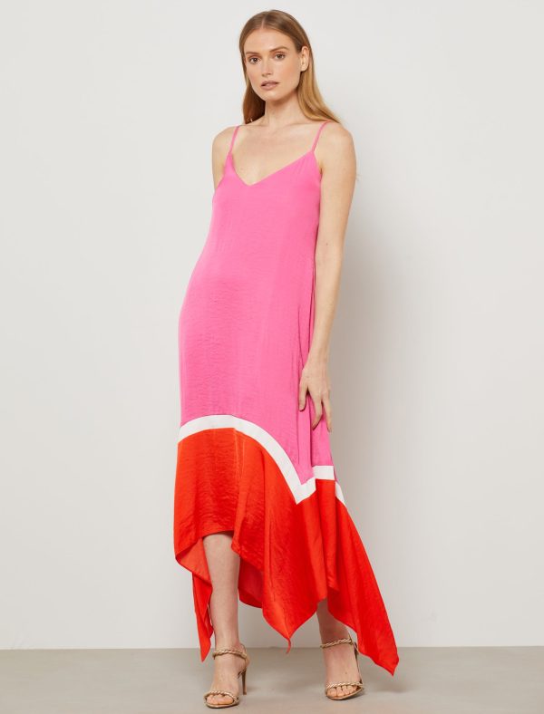 Bcbg Colorblock Handkerchief Hem Dress - Image 2