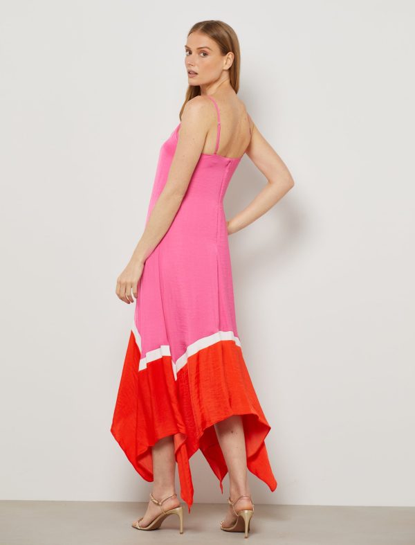 Bcbg Colorblock Handkerchief Hem Dress - Image 3