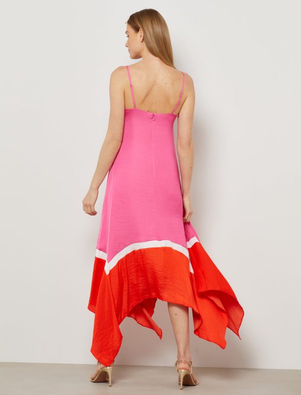 Bcbg Colorblock Handkerchief Hem Dress - Image 4