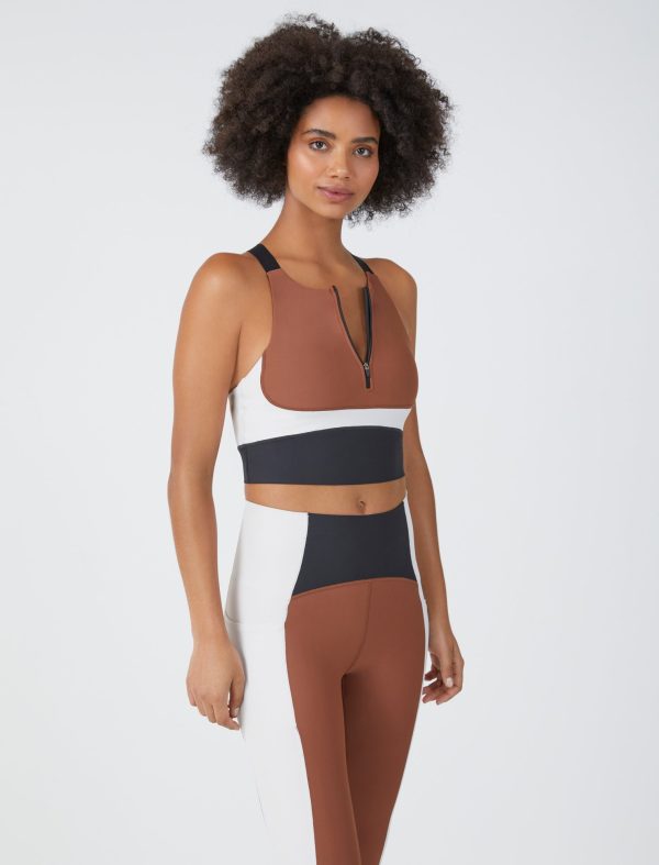 Bcbg Colorblock Racerback Sport Bra