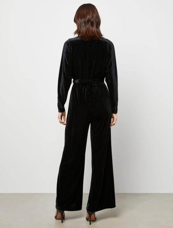 Bcbg Cora Long Sleeve Velvet Jumpsuit - Image 5