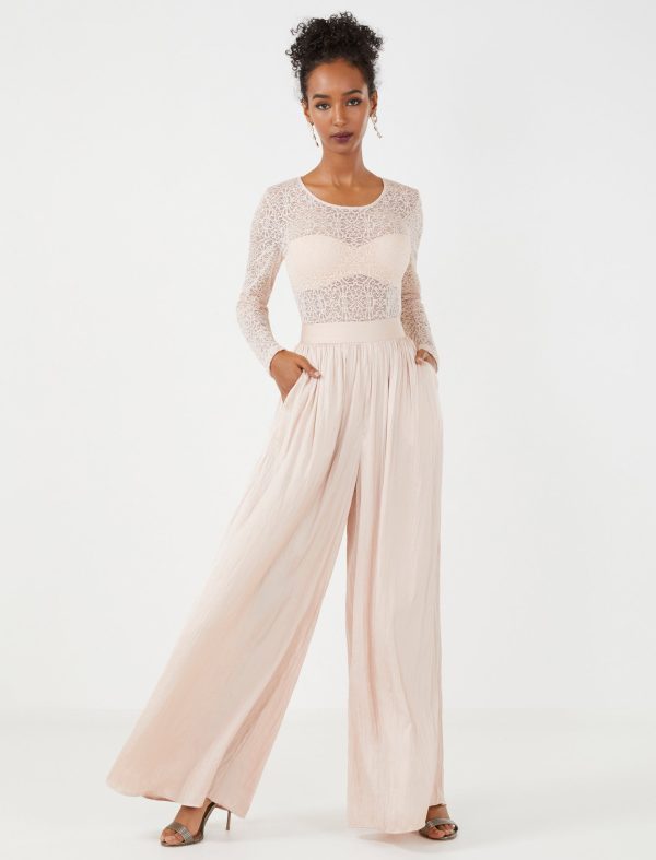 Bcbg Crinkled Pleat Palazzo Pant