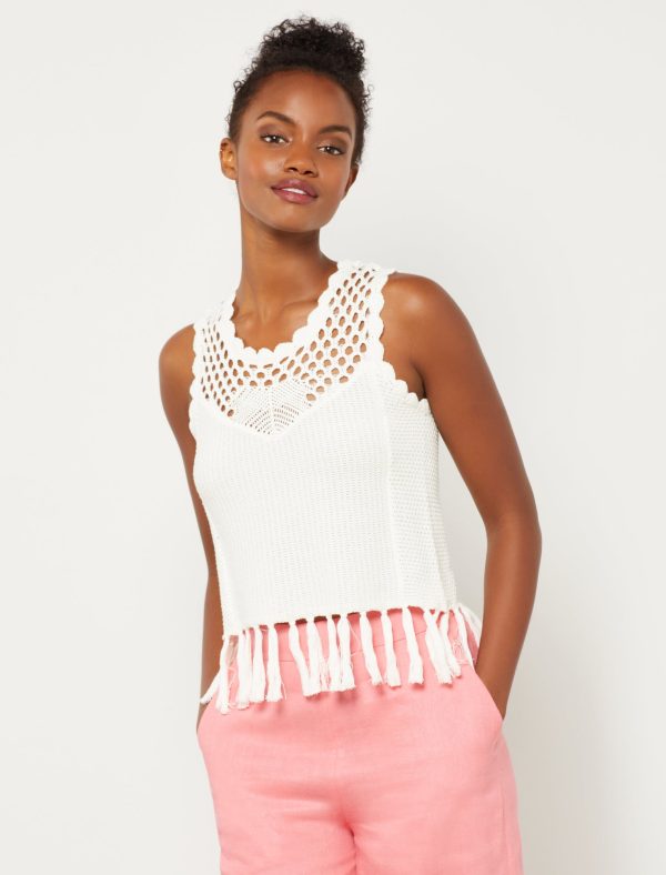 Bcbg Crochet Tassel Knit Tank - Image 21