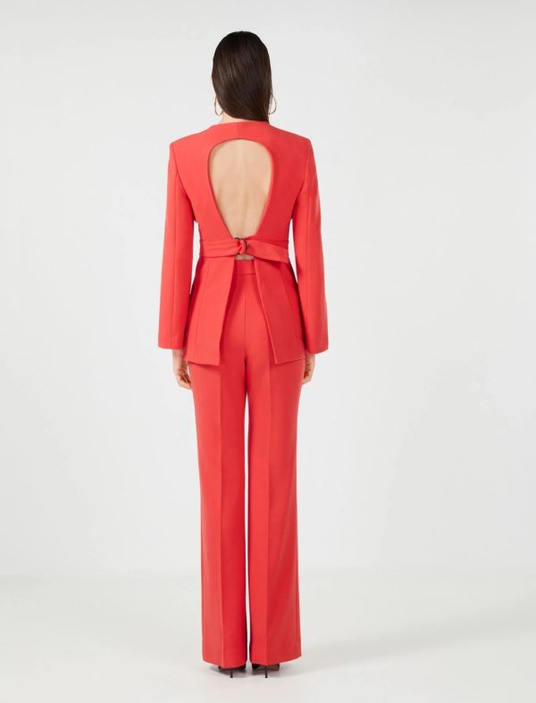 BCBG ALESSIA OPEN-BACK BLAZER - RUBICONDO - Image 4