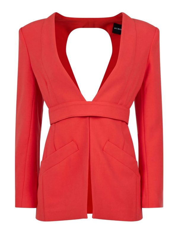 BCBG ALESSIA OPEN-BACK BLAZER - RUBICONDO - Image 5