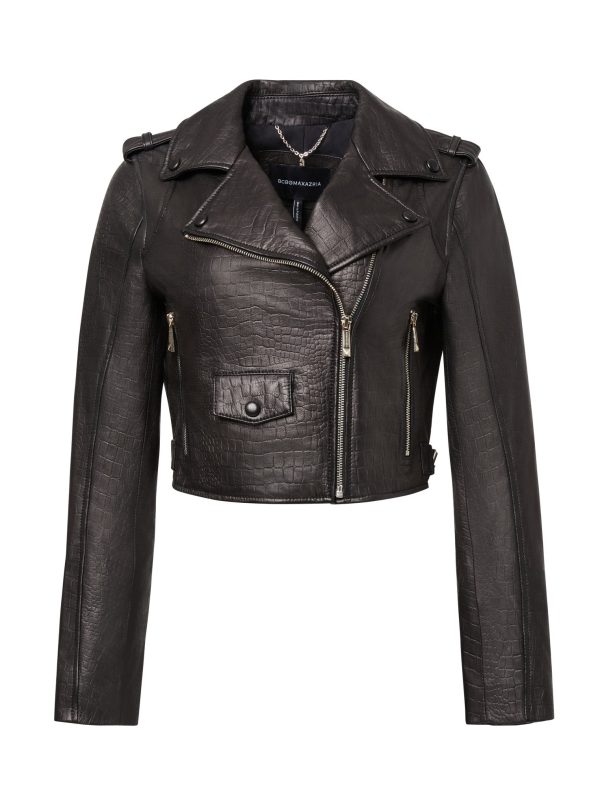 Bcbg Cropped Leather Moto Jacket - Image 10