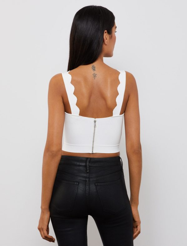 Bcbg Cropped Scallop-Trim Top - Image 5