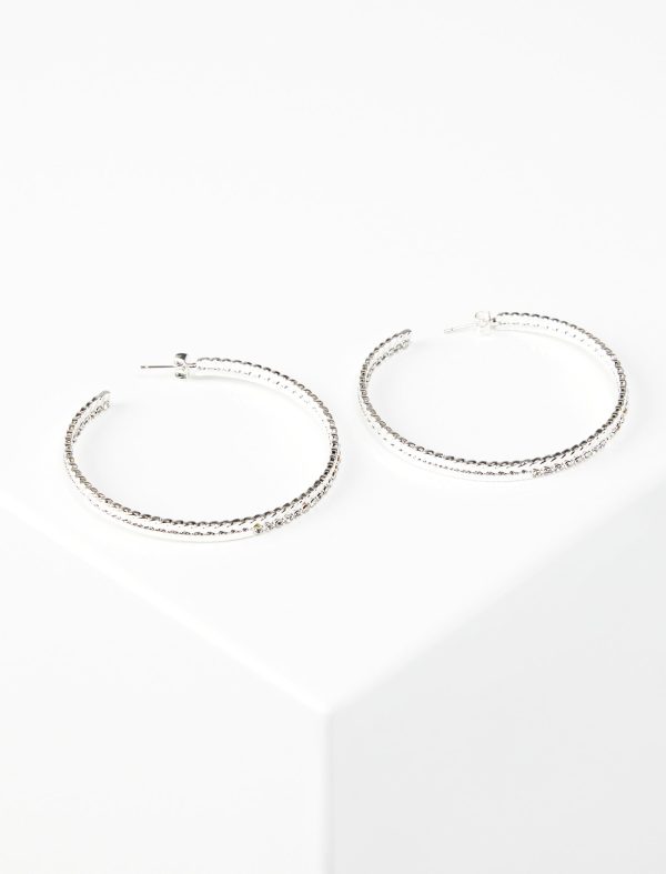 Bcbg Crystal Hoop Earrings - Image 8