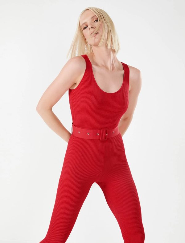 BCBG DANIELLA KNIT JUMPSUIT - RUBICONDO - Image 2