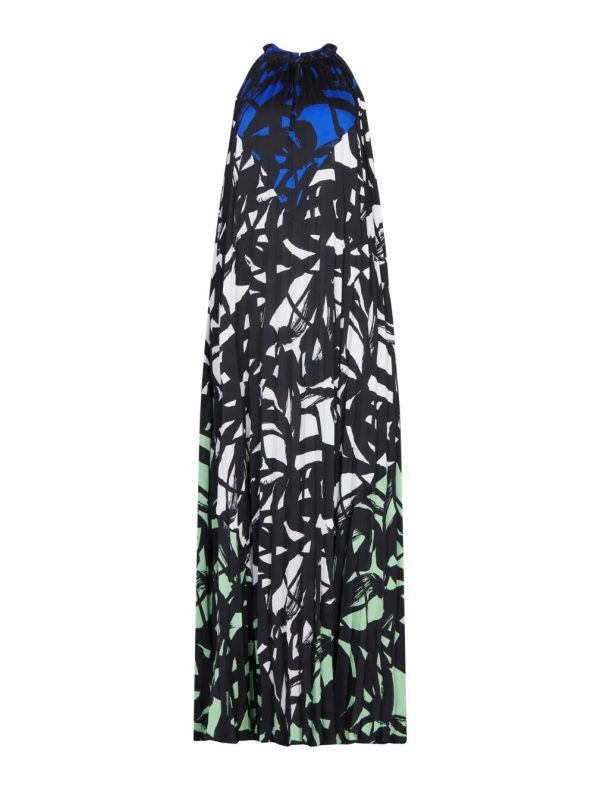 BCBG DRESS ALFREDO PLEATED HALTER DRESS - MULTICOLOR - Image 6