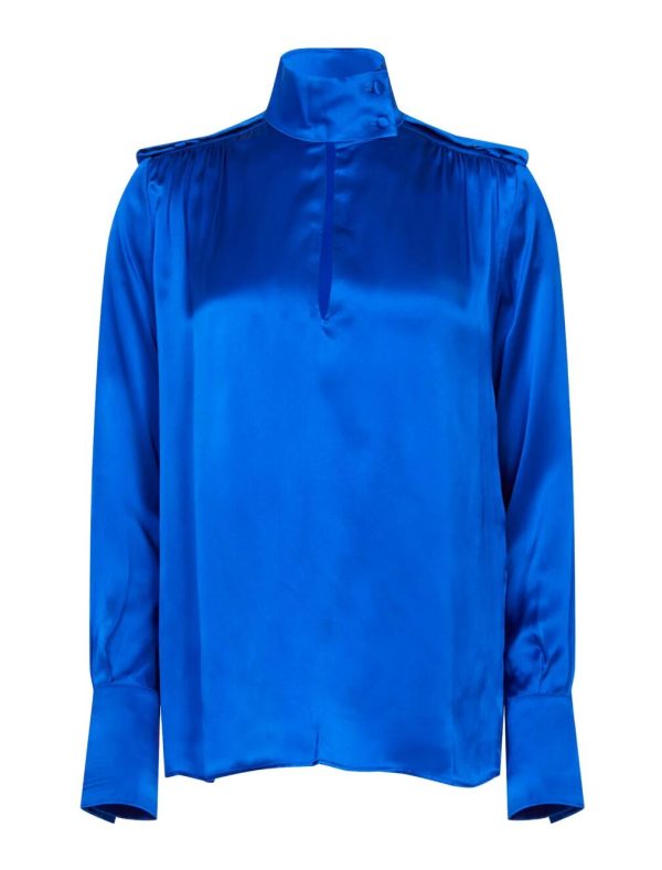 BCBG DELFINA SILK TOP - LAPIS BLUE - Image 5