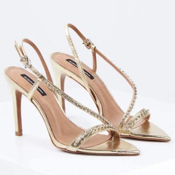 BCBG DESTA SANDAL HEEL - PLATINO