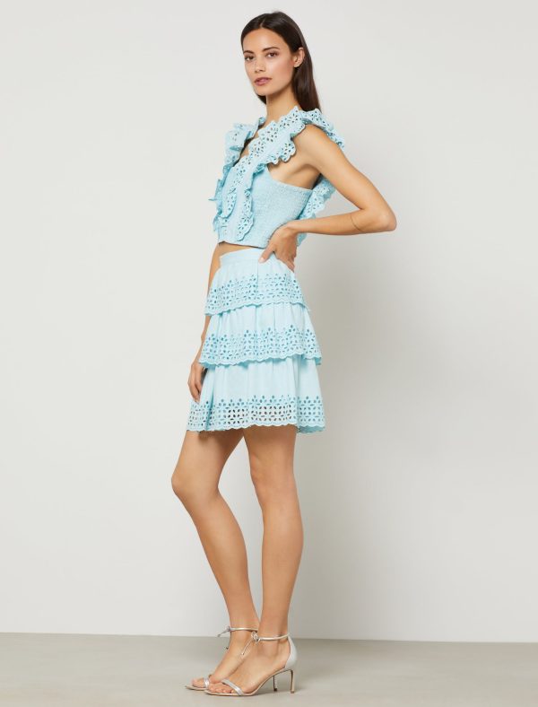 Bcbg Dinah Eyelet Ruffle Skirt - Image 12