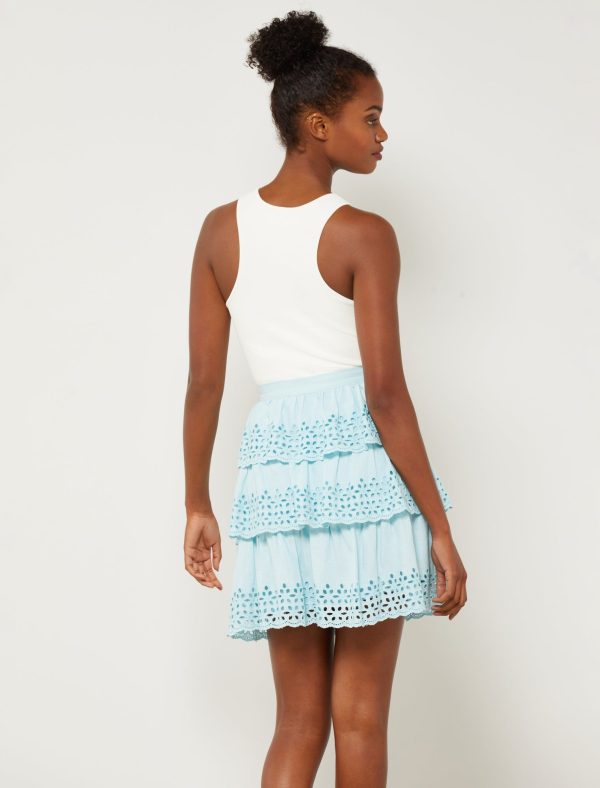 Bcbg Dinah Eyelet Ruffle Skirt - Image 17